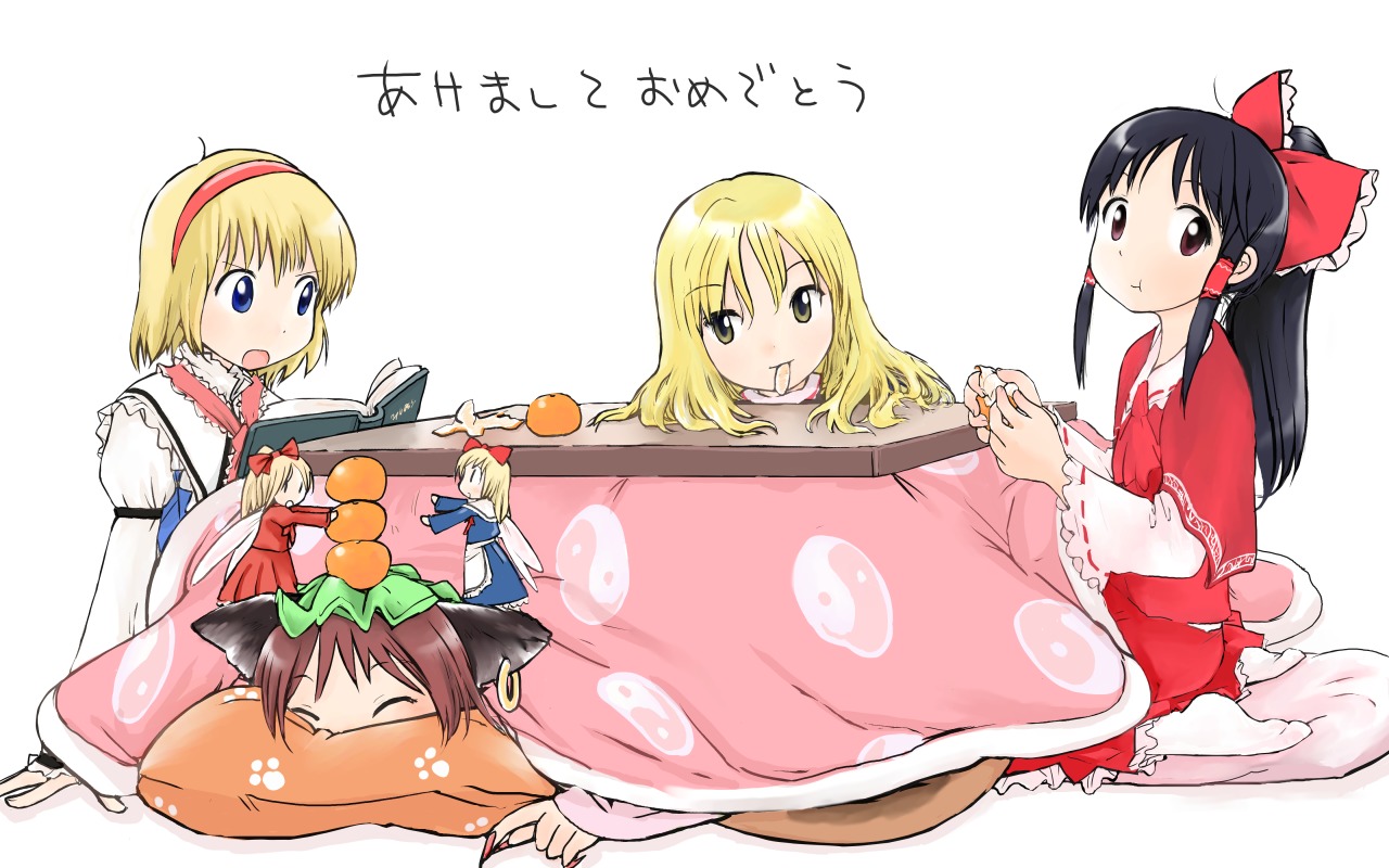 Touhou Alice Margatroid Chen Hakurei Reimu Kirisame Marisa